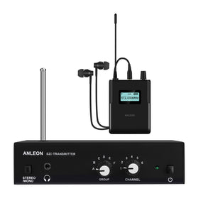 ANLEON S2D 640-676MHz Stereo Digital In-Ear Wireless Monitor System RF Transmitter and Receiver Kit