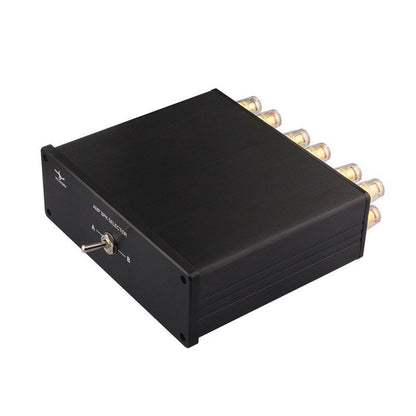 YYAUDIO Black 2-IN 1-OUT HiFi Power Amplifier Audio Switcher Multifunctional Lossless Speaker Selector