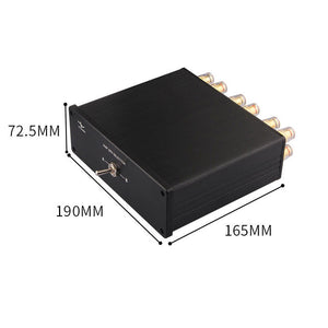 YYAUDIO Black 2-IN 1-OUT HiFi Power Amplifier Audio Switcher Multifunctional Lossless Speaker Selector