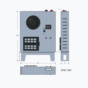 E-Type 70 Celsius Degree 200W 110V PTC Heater Chamber Heater Temperature Controller for Bambu Lab P2S/P1S/X1C 3D Printer
