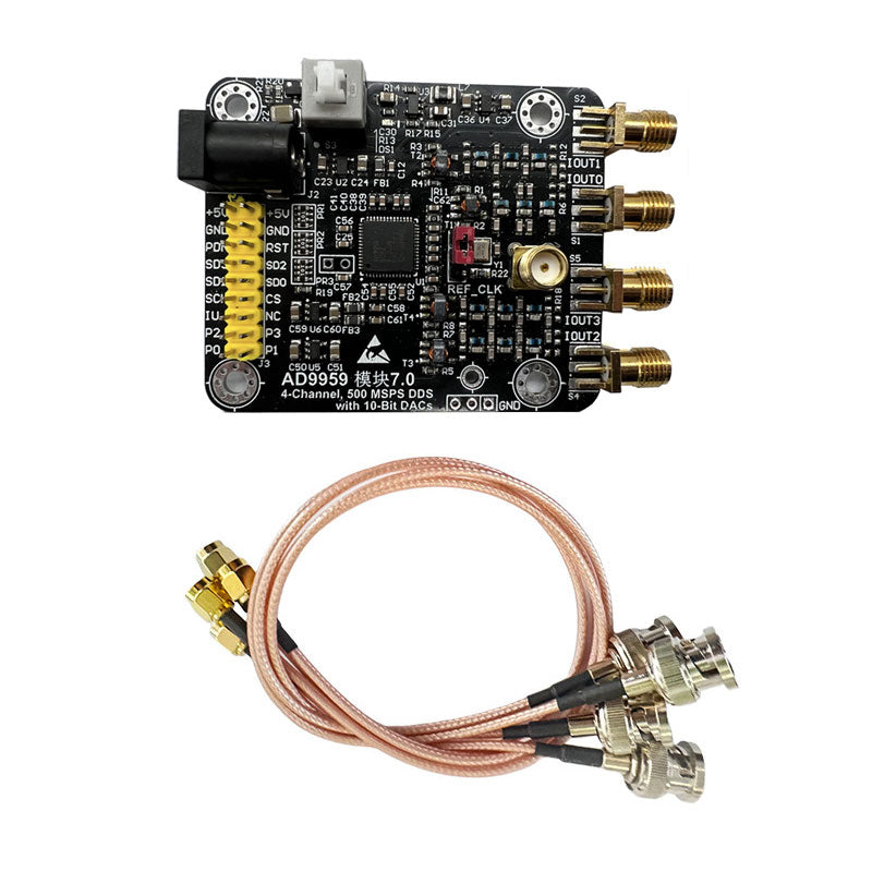 AD9959 High Speed DDS Module 4-Channel Direct Digital Frequency Synthesizer with 4PCS BNC-SMA RF Cables