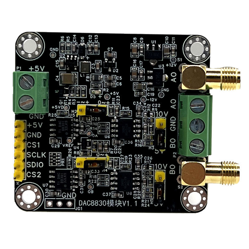 DAC8830 High Precision 16-Bit Dual Channel Voltage Output Digital To Analog Converter Module 0-5V 0-10V +/-10V