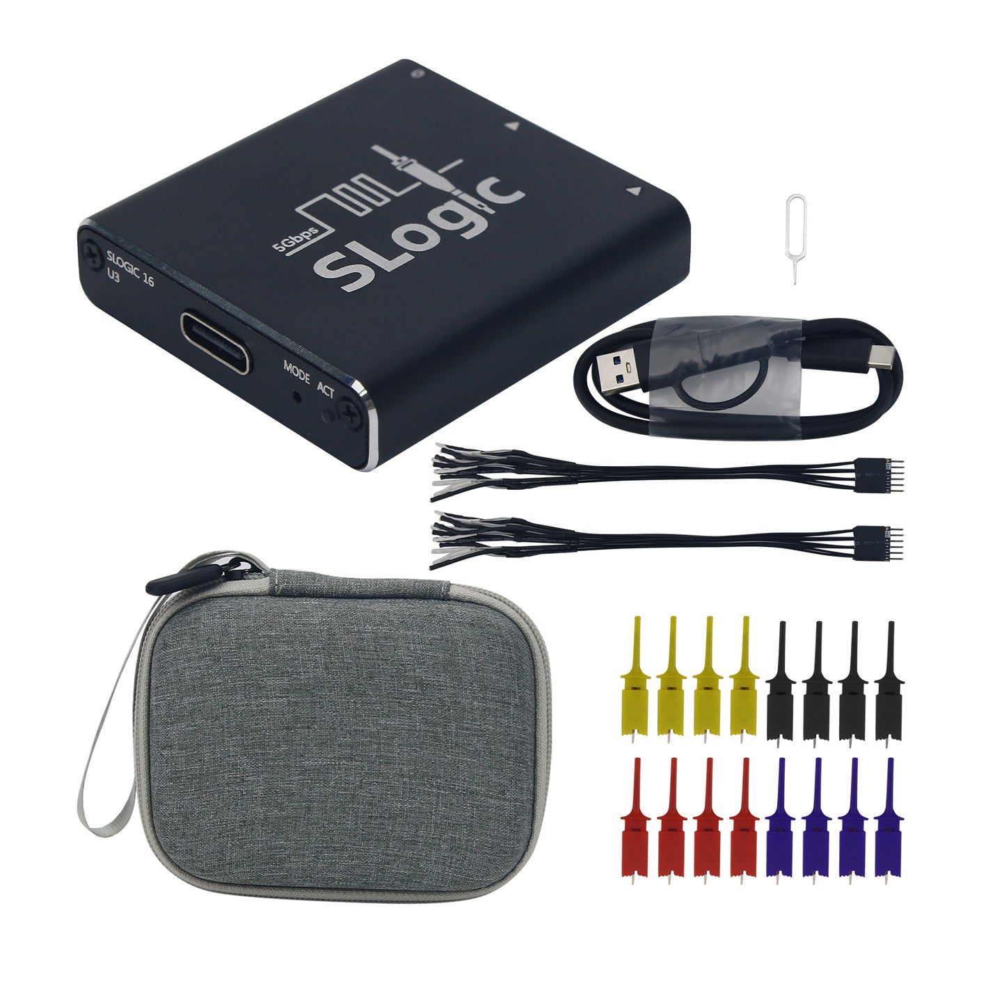 Sipeed SLogic16U3 Advanced Kit Mini 16-Channel Ultra High Speed USB3.0 Logic Analyzer 800M Sampling Rate