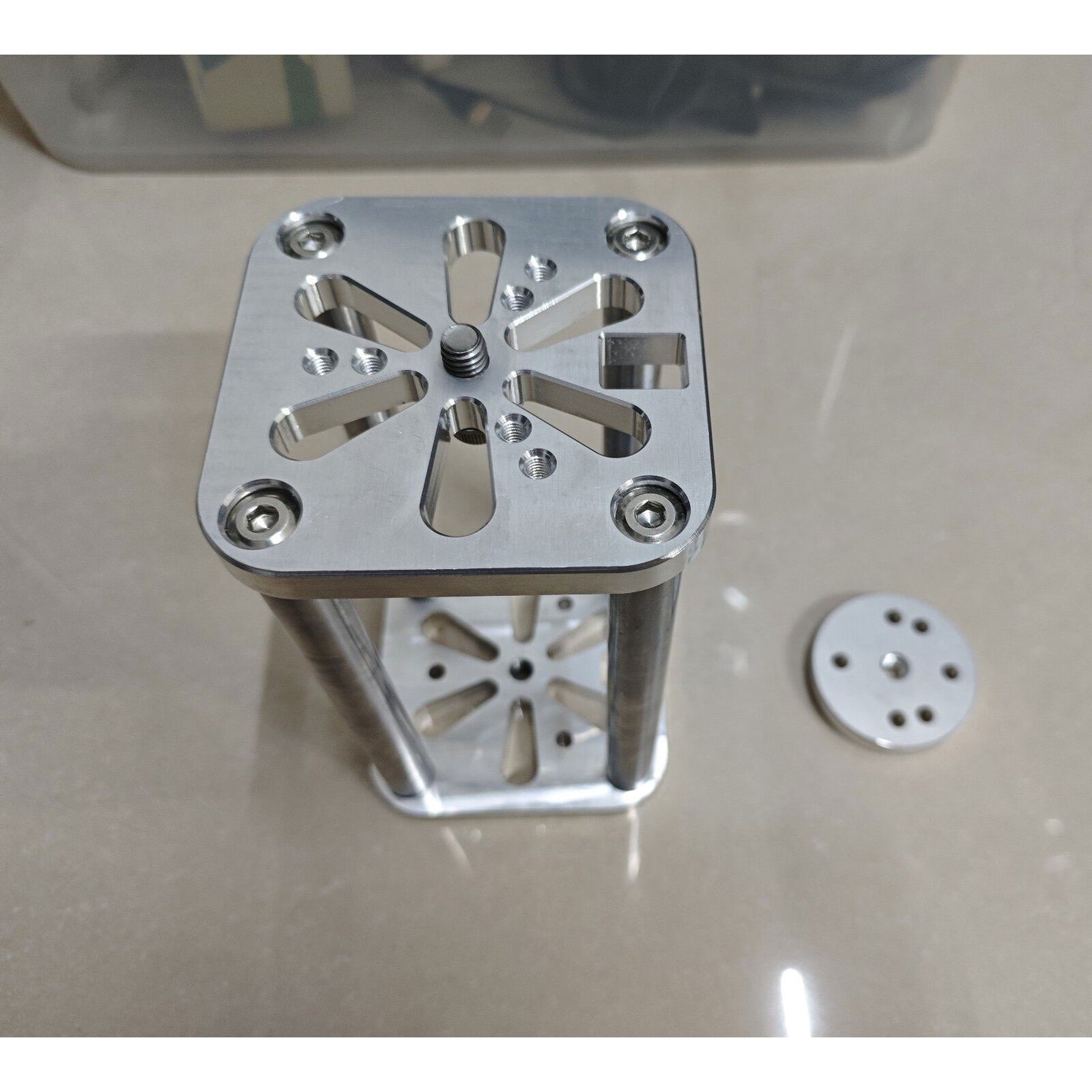 TeSeek Aluminum Alloy Height Increasing Joint 160MM Extension Support for EQ3 EQ5 EQ6 Tripods and Harmonic Equatorial Mounts