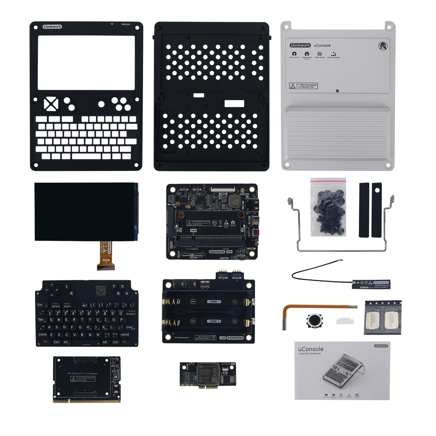 WiFi Version Uconsole Clockwork Development Board with 74-Key QWERTY Backlit Keyboard (without CM4 Core Board)
