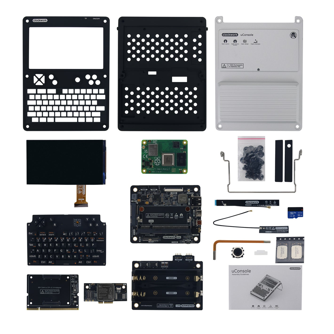 uConsole WiFi+4G Version Uconsole Clockwork Development Board with 74-Key QWERTY Backlit Keyboard (with CM4 Core Board)