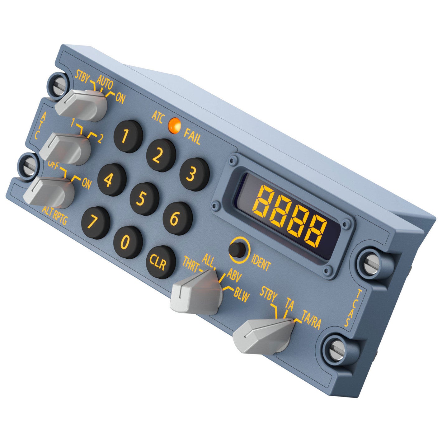 WINWING WINCTRL A3XX TCAS/ATC Panel Flight Game Simulator Panel with Multi-Stage Rotary Switches Support for X-Plane MSFS