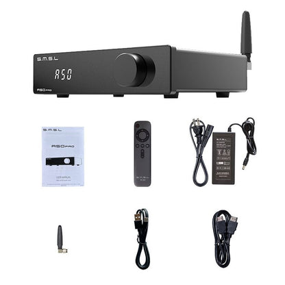 SMSL A50 PRO PC Desktop Audio Amplifier 2.1 Channel AV Power Amplifier Bluetooth5.0 with 5 EQ Pre-sets
