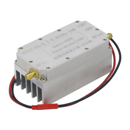 5.7-5.85GHz 10W RF Power Amplifier Module 40dB High Gain Amplifier SMA Female Connector with Heatsink