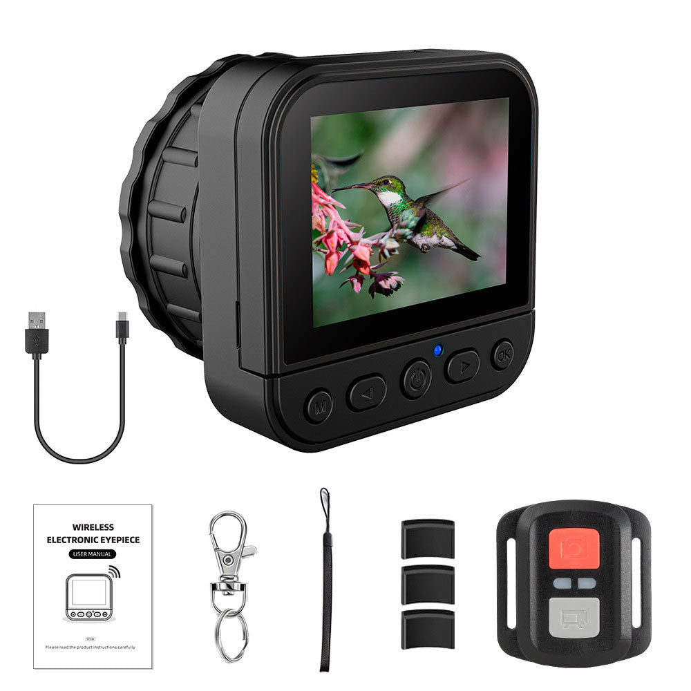 TeSeek SV-EP03 64MP 4K HD Astronomical Telescope Eyepiece Camera 2.4G WiFi 16X Zooming with 2.8-inch Screen