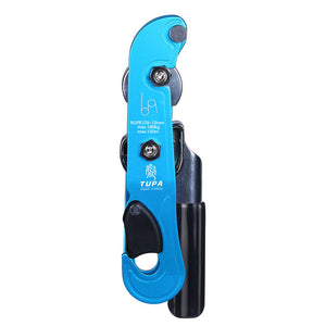Blue TP-8604 Outdoor Climbing Descent Device Stop Self-Lock Hand-Controlled Descender Abseiling Device