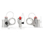 XD-Q9724 Stainless Steel Fall Arrester 16KN 16-19MM Rope Gripper High-Altitude Operation Rock Climbing Anti-fall Protector