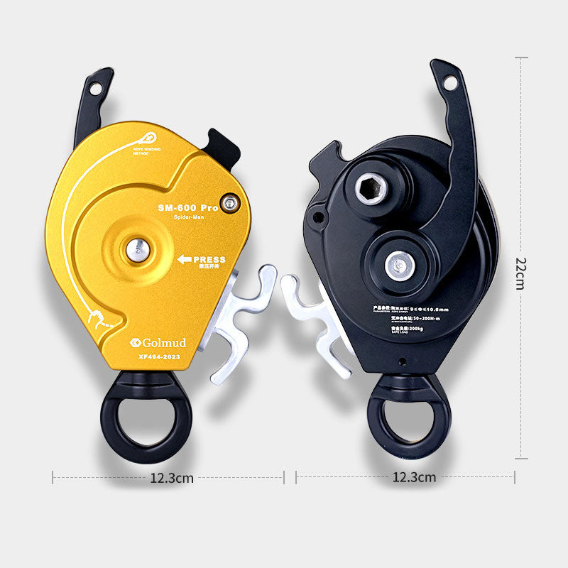 GM9292 Outdoor Electric Lift Ascender/Descender 200KG Load Lift Retarder with Universal Hook for 9-10.5MM Ropes