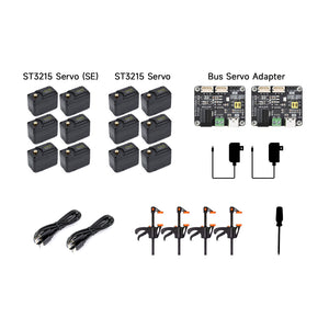 SO-ARM101 No-3DP Parts Kit ST3215-HS + ST3215-12V Servo Opensource 6-Axis Mechanical Arm Support for Hugging Face LeRobot