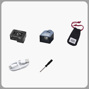 Black LightMate Area 2S Exposure Meter + OV-X2 17-Degree Optical Viewfinder Set for Film Cameras