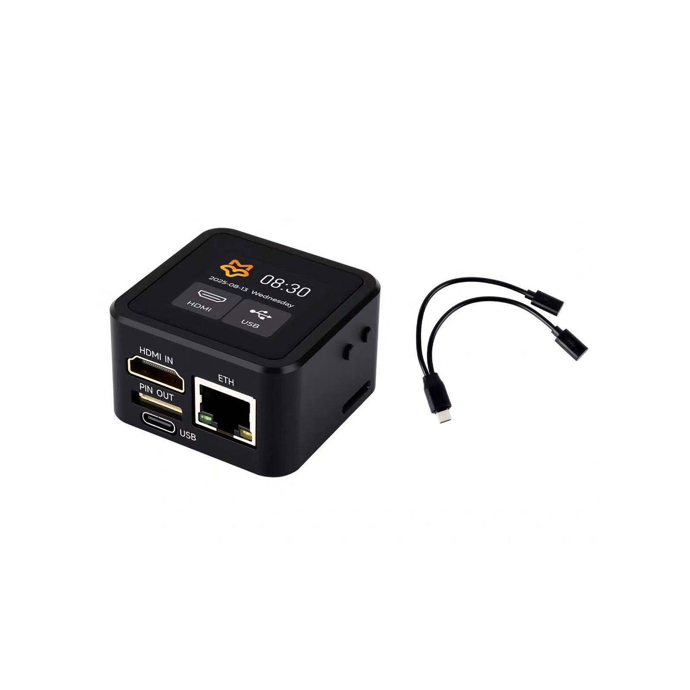 Luckfox PicoKVM IP Wireless Remote Control KVM Operation and Maintenance Tool 8G EMMC with 1.54-inch Touch Screen