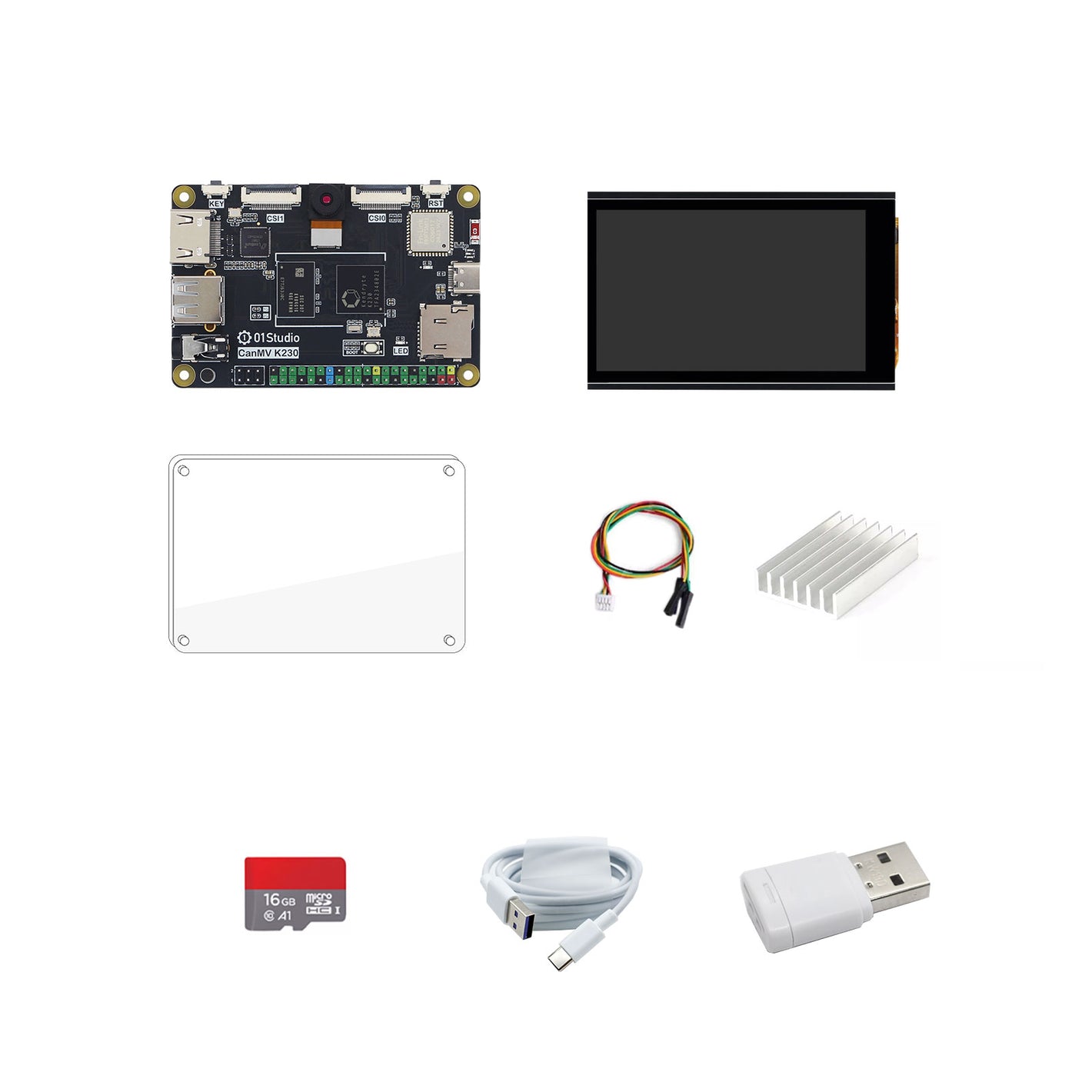 CanMV K230 SD Card Kit AI Development Board Camera Visual Recognition Module 6TOPS 2GB RAM Support for Python Programming