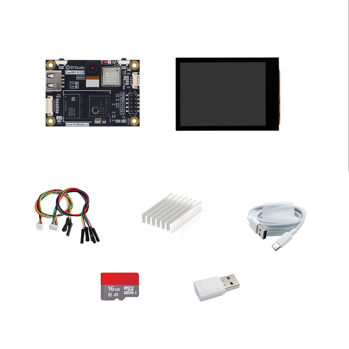 CanMV K230 Mini SD Card Kit AI Development Board Camera Visual Recognition Module 6TOPS 2GB RAM with 2.4-inch MIPI Touch LCD