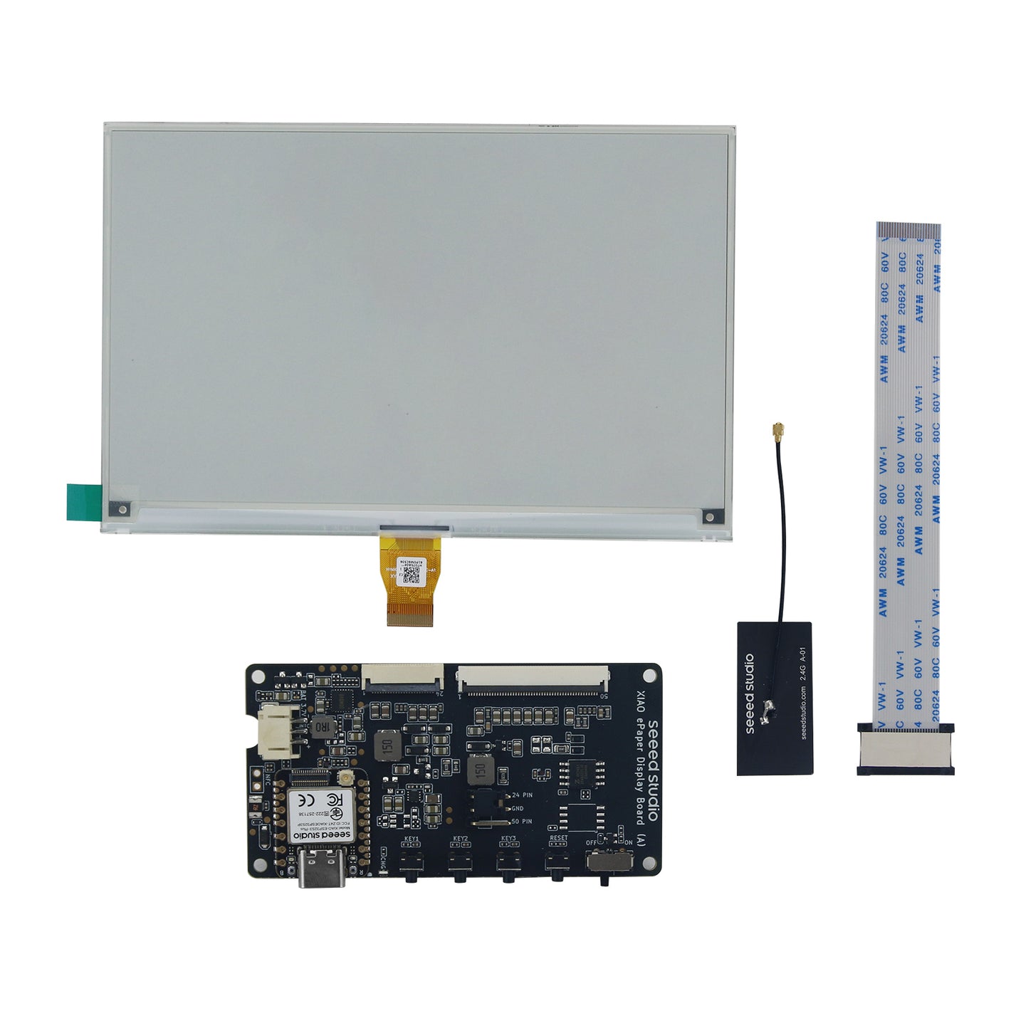 Seeed Studio Unassembled TRMNL 7.5-inch Monochrome E-Ink Display DIY Kit 800x480 E-Ink Screen Compatible with Home Assistant