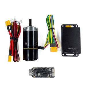 DM2325 24V Reducer Motor 380RPM High Speed Motor with Driver + USB-CAN Adapter for AGV Brushless Servo FOC Planetary Robot