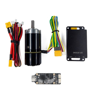 DM2325 24V Reducer Motor 380RPM High Speed Motor with Driver + USB-FDCAN Adapter for AGV Brushless Servo FOC Planetary Robot