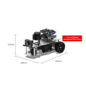 R550 Differential Standard Version ROS2 AI Large Model Educational Robot + RGB Camera + N10P LiDAR + Raspberry Pi 5 4GB