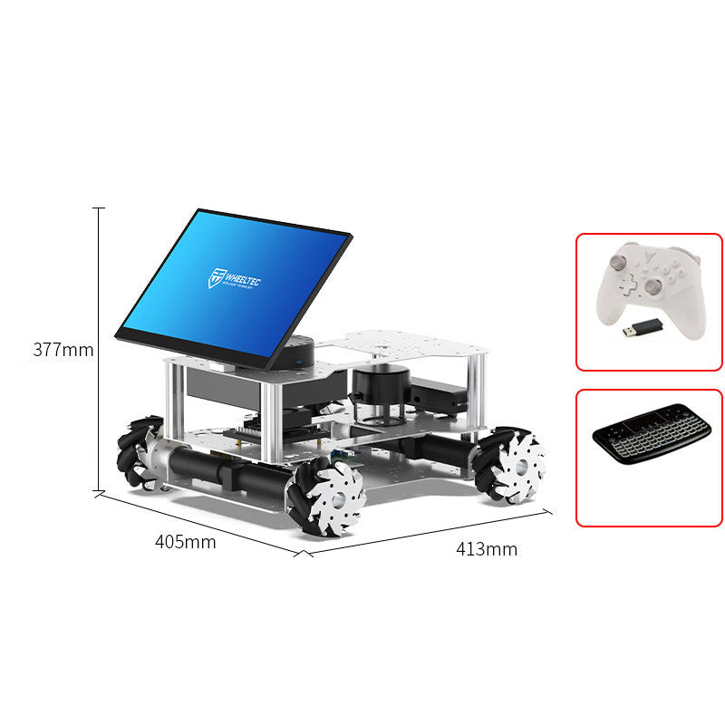 R550 Mecanum Wheel Robot Advanced Pendulum Hanging ROS2 AI Robot Mobile Intelligent Chassis + Raspberry Pi 5 8GB (Plus)