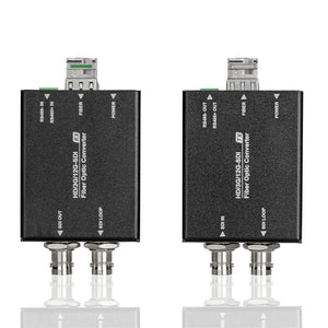 12G-SDI 1-Channel Fiber Optic to SDI Converter TX+RX Loop Out 4K60Hz Support Audio and Video Synchronous Transmission