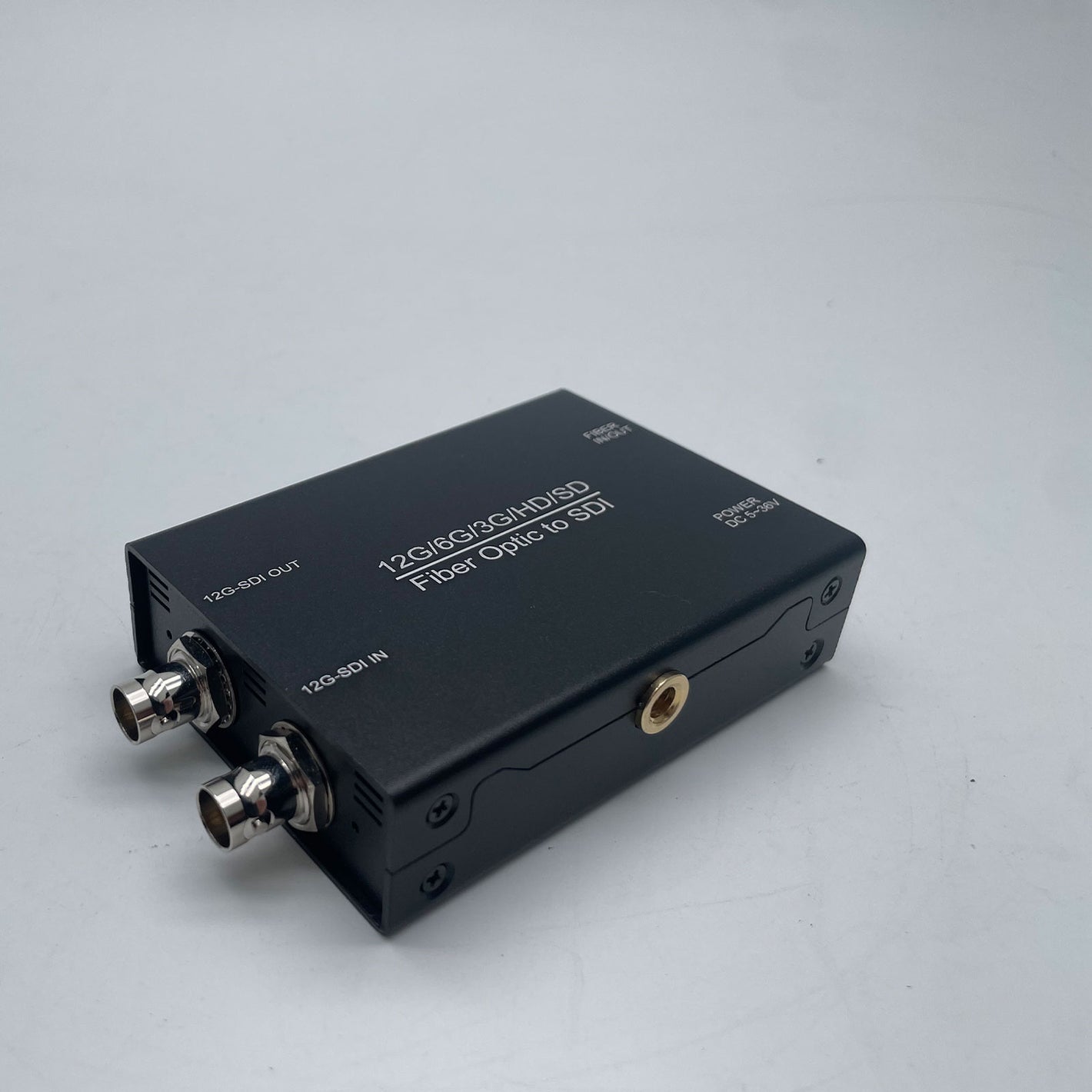 12G-SDI 1-Channel Fiber Optic to SDI Converter TX+RX 4K60Hz Support Audio and Video Bidirectional Transmission