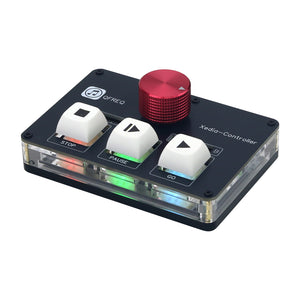 Black QLAB Controller Double Computer Control Media Controller with Dual Screens for Hirrender p1/SSP/Itunes