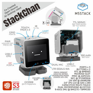 M5Stack StackChan AI Smart Desktop Robot CoreS3 Co-Created Open-source Robot for Smart Home/IoT Control