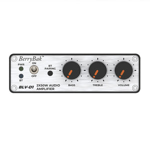 BLV-D1 2x50W TPA3116 Bluetooth5.3 Class D Desktop Power Amplifier DSP Tuning DC12V-24V/USB PD Type-C Power Supply