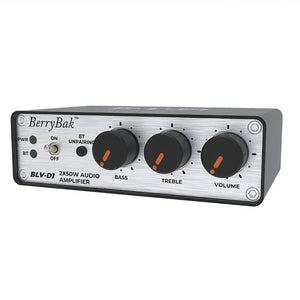 BLV-D1 2x50W TPA3116 Bluetooth5.3 Class D Desktop Power Amplifier DSP Tuning DC12V-24V/USB PD Type-C Power Supply