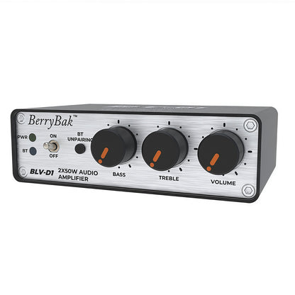 BLV-D1 2x50W TPA3116 Bluetooth5.3 Class D Desktop Power Amplifier DSP Tuning DC12V-24V/USB PD Type-C Power Supply