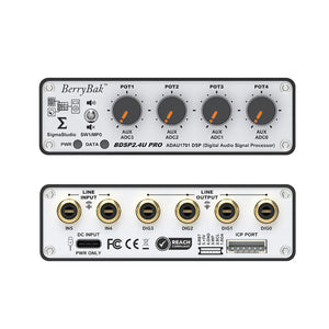 BDSP2.4U PRO ADAU1701 DSP Tuning HiFi Preamplifier 2-Channel Frequency Distribution Independent ADC&amp;DAC