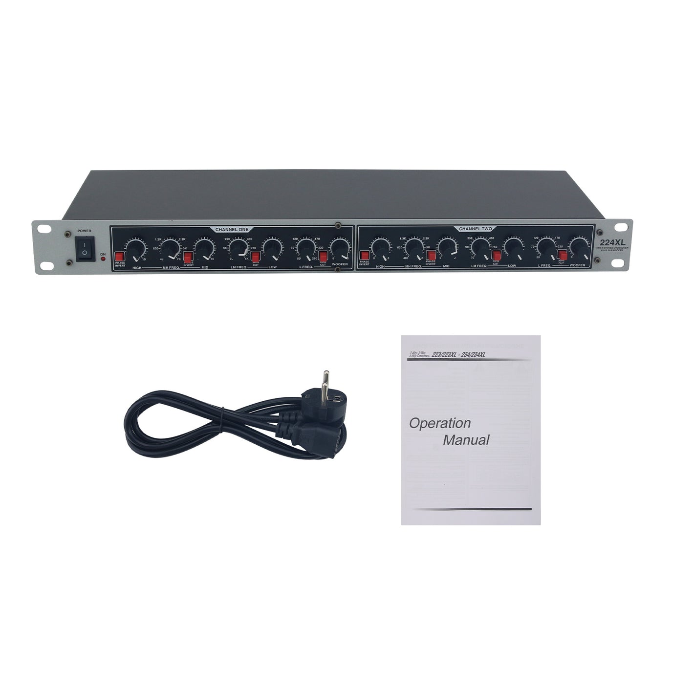 224XL Professional Audio Signal Distributor Stereo 2-Channel/Mono 4-Channel Crossover Electronic Frequency Divider