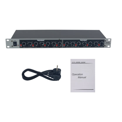 224XL Professional Audio Signal Distributor Stereo 2-Channel/Mono 4-Channel Crossover Electronic Frequency Divider
