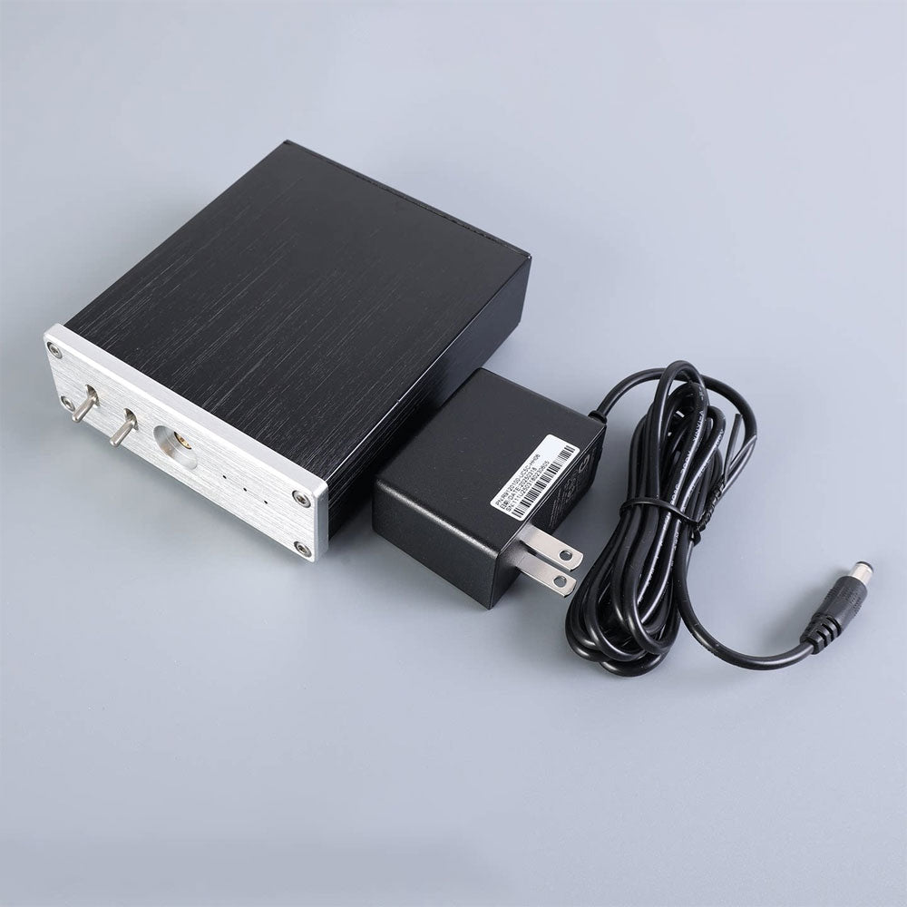 Dual PCM1794A Audio Decoder 24Bit 192kHz High Dynamic Range Fiber Optic Coaxial DAC with 12V Power Adapter (Silvery)