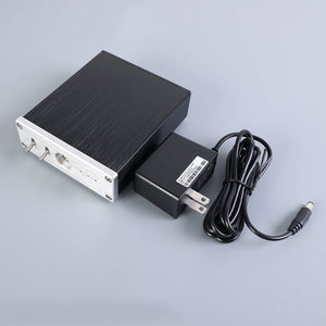 Dual PCM1794A Audio Decoder 24Bit 192kHz High Dynamic Range Fiber Optic Coaxial DAC with 12V Power Adapter (Silvery)