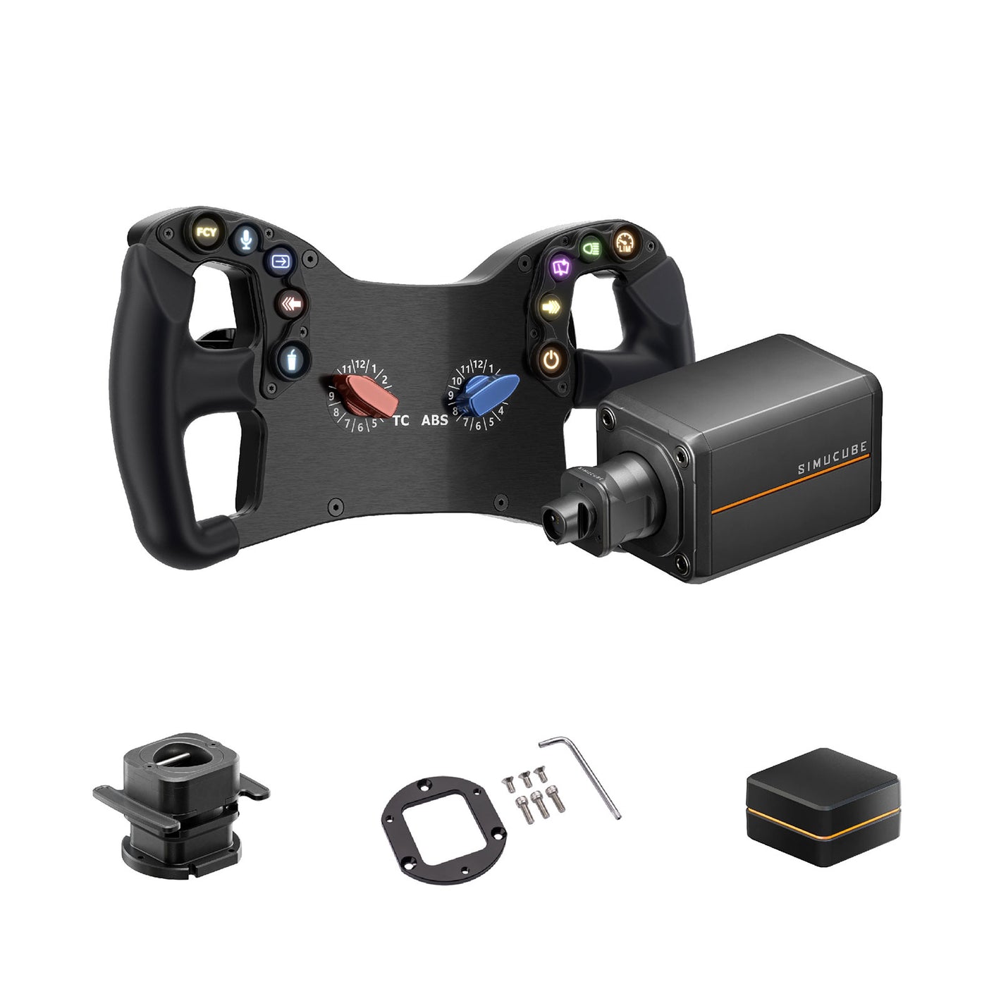 Original 25Nm Wheel Base for Simucube 3 Pro + GT4-USB Wheel for McLaren + Link QR + Adapter Ring + Link Hub