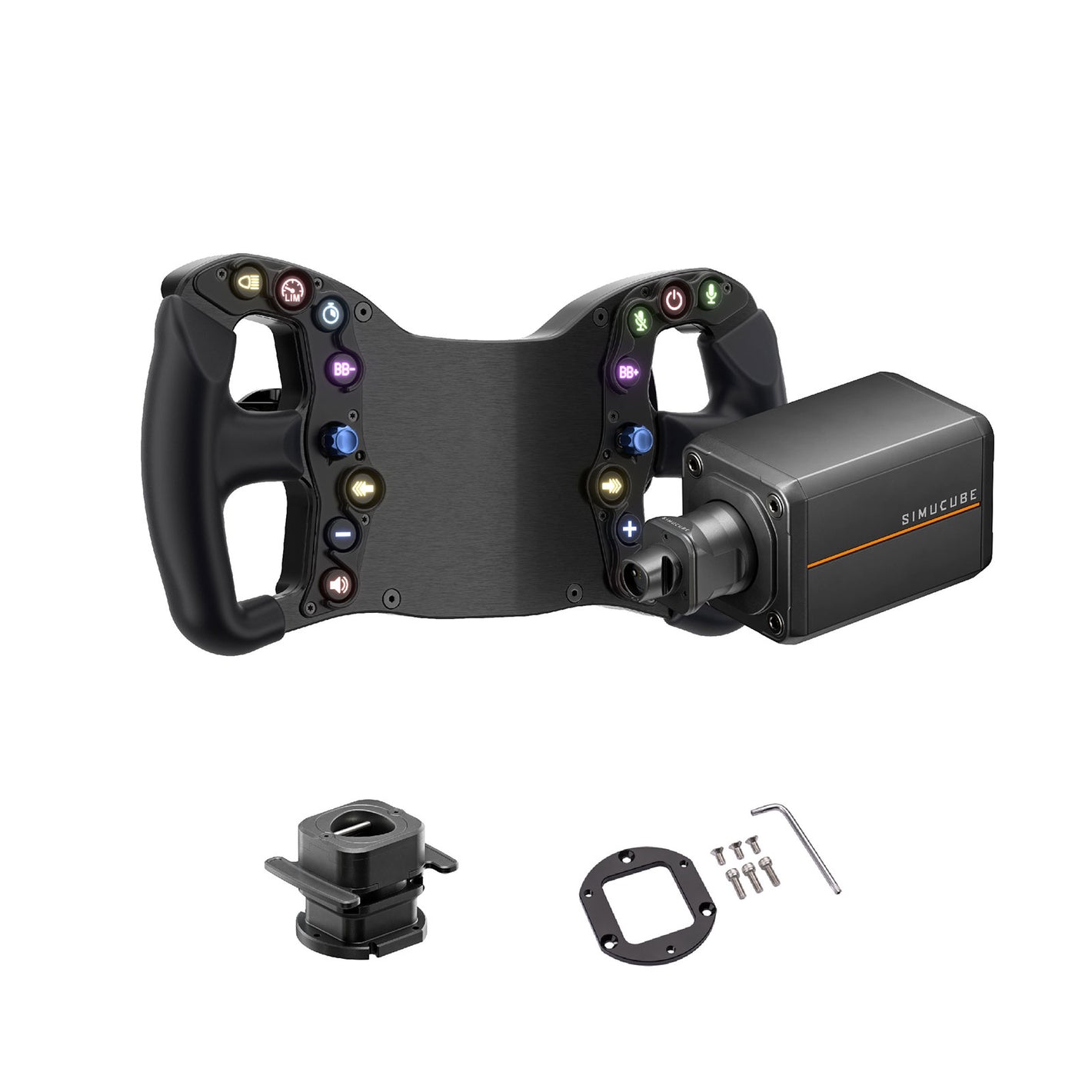 Original 25Nm Wheel Base for Simucube 3 Pro + Sport-SC Wheel for McLaren + Link QR + Adapter Ring