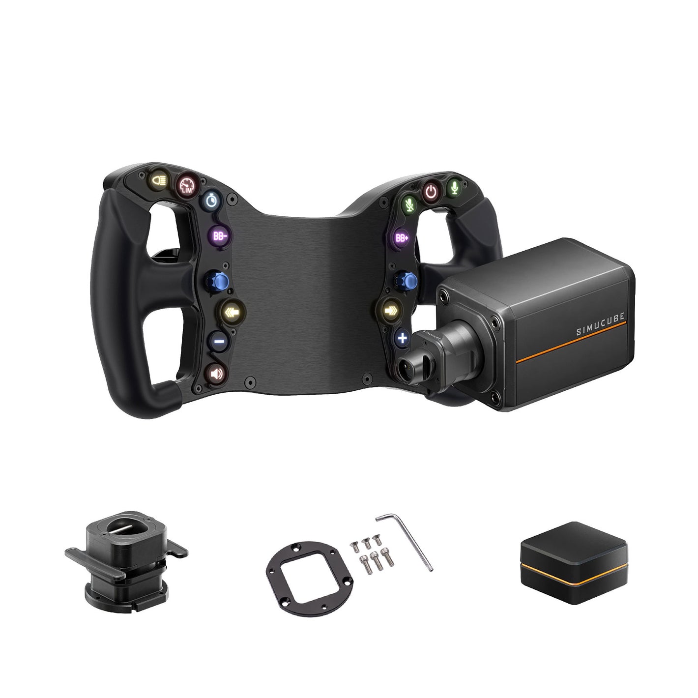 Original 25Nm Wheel Base for Simucube 3 Pro + Sport-SC Wheel for McLaren + Link QR + Adapter Ring + Link Hub
