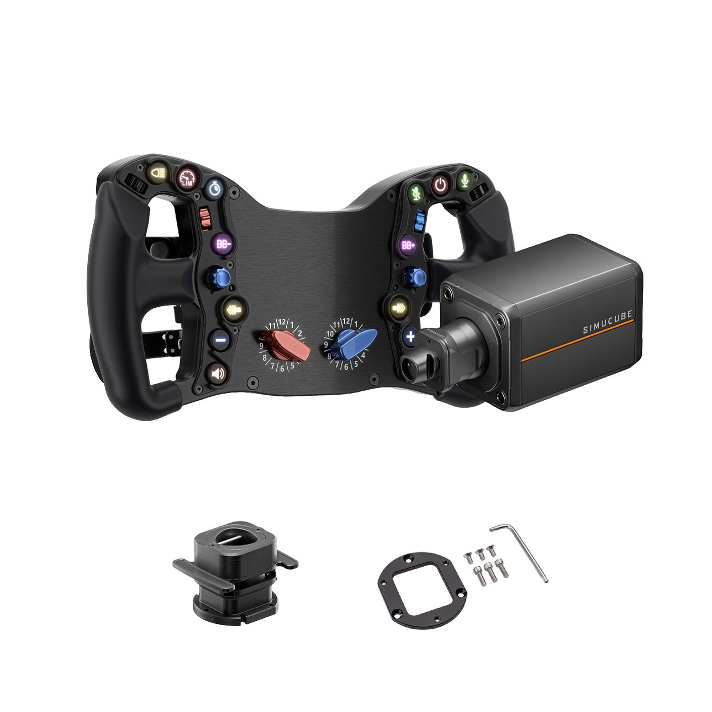 Original 25Nm Wheel Base for Simucube 3 Pro + Pro-SC Wheel for McLaren + Link QR + Adapter Ring