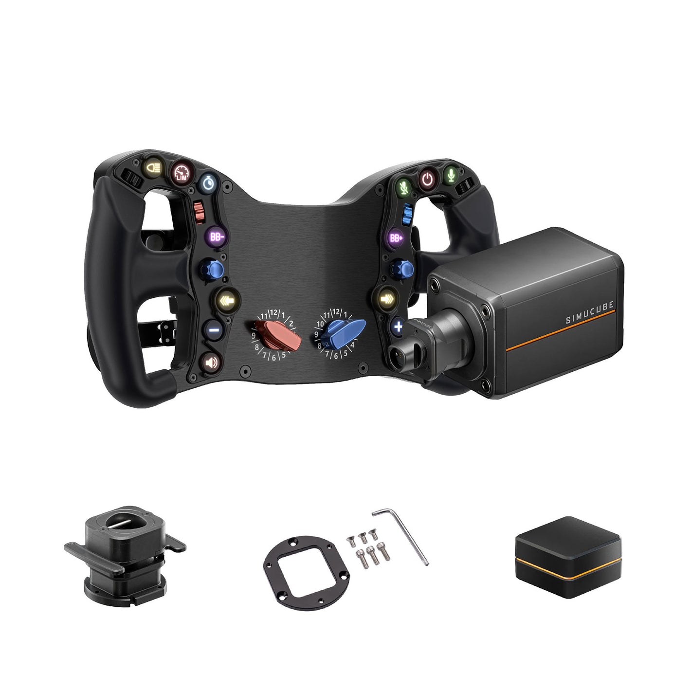 Original 25Nm Wheel Base for Simucube 3 Pro + Pro-SC Wheel for McLaren + Link QR + Adapter Ring + Link Hub