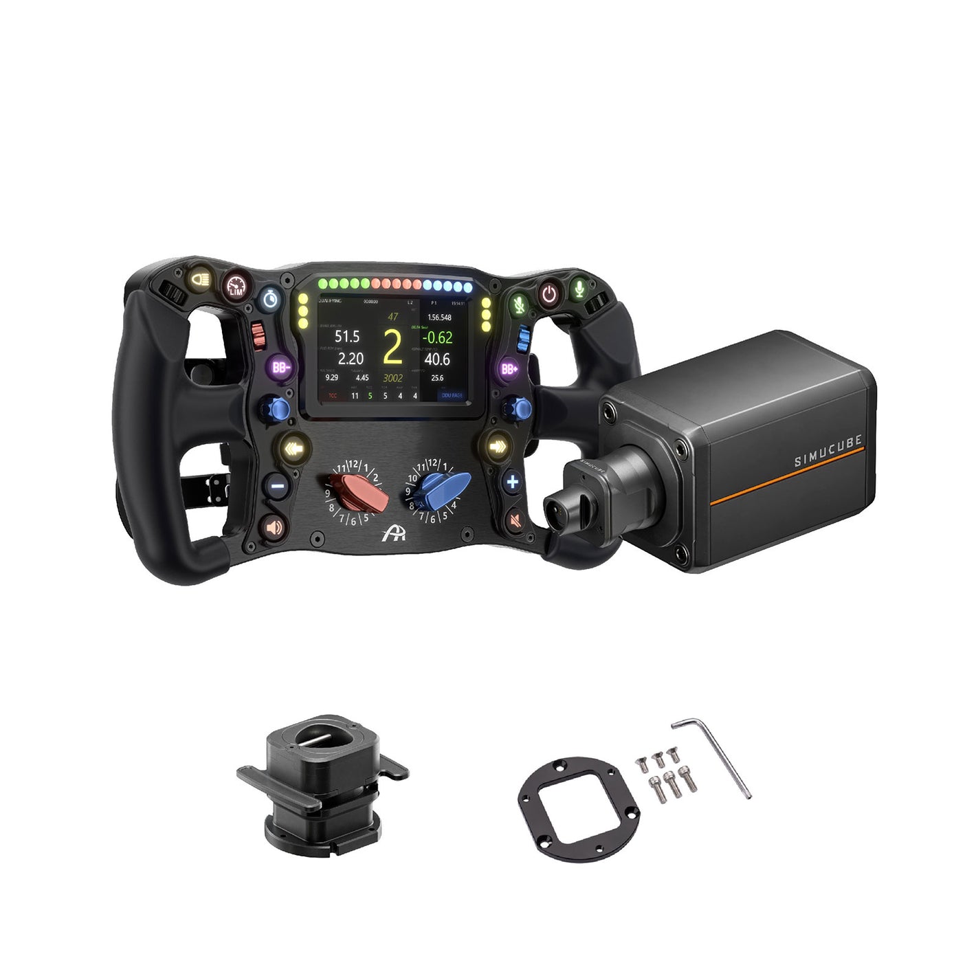Original 25Nm Wheel Base for Simucube 3 Pro + Ultimate-USB Wheel for McLaren + Link QR + Adapter Ring
