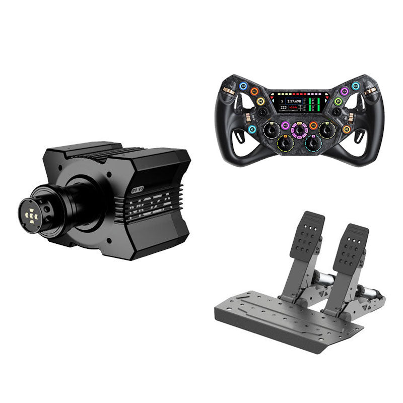 MOZA R9 V3 9Nm Direct Drive Wheel Base + 300mm KS PRO High-Performance Sim Racing Wheel + SRP2 2-Pedal