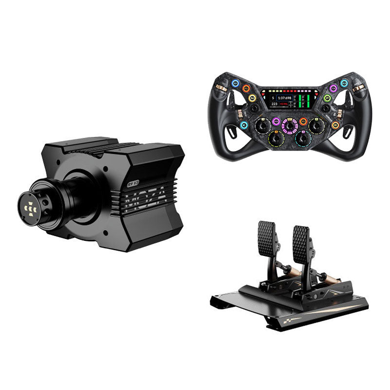 MOZA R9 V3 9Nm Direct Drive Wheel Base + 300mm KS PRO High-Performance Sim Racing Wheel + CRP2 2-Pedal