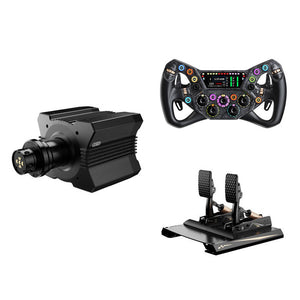 MOZA R12 V2 12Nm Direct Drive Wheel Base + 300mm KS PRO High-Performance Sim Racing Wheel + CRP2 2-Pedal