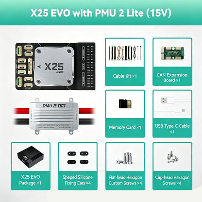 CUAV Pixhawk X25 EVO Opensource Fixed Wing Flight Controller Long Range Flight Control for Ardupilot/PX4 (with CAN PMU2 LITE)