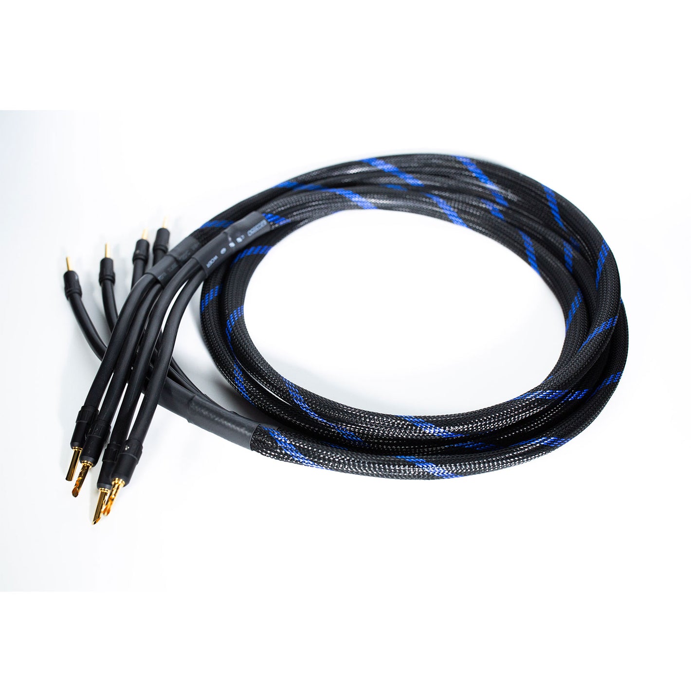 2m Music Wizard Audiophile 6-Core Pure Copper Speaker Cable with MPS Shark-4 Gold-Plated Banana Plug
